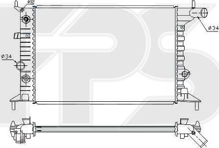 FPS FP 52 A281 - Radiateur, refroidissement du moteur cwaw.fr