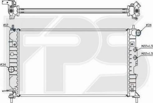 FPS FP 52 A287 - Radiateur, refroidissement du moteur cwaw.fr