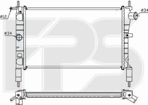 FPS FP 52 A273 - Radiateur, refroidissement du moteur cwaw.fr