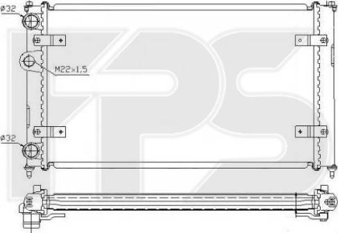 FPS FP 62 A498 - Radiateur, refroidissement du moteur cwaw.fr