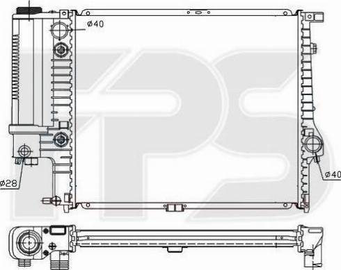 FPS FP 14 A19 - Radiateur, refroidissement du moteur cwaw.fr