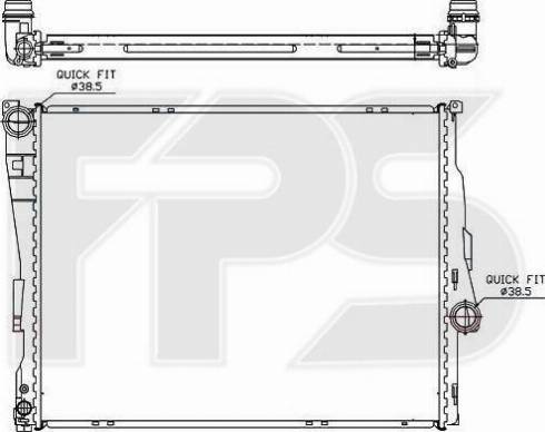 FPS FP 14 A25 - Radiateur, refroidissement du moteur cwaw.fr