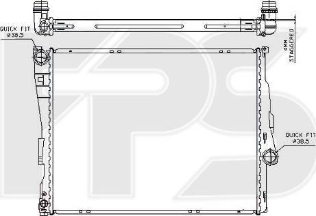 FPS FP 14 A26 - Radiateur, refroidissement du moteur cwaw.fr