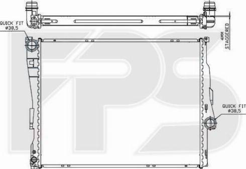 FPS FP 14 A27 - Radiateur, refroidissement du moteur cwaw.fr