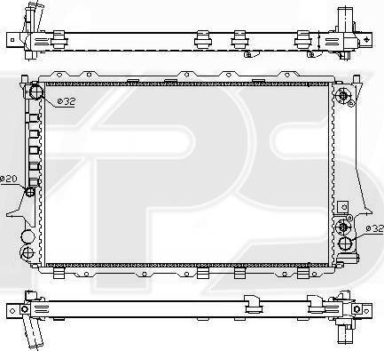 FPS FP 12 A459 - Radiateur, refroidissement du moteur cwaw.fr