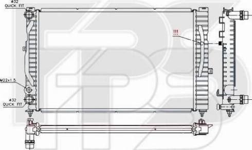 FPS FP 12 A404 - Radiateur, refroidissement du moteur cwaw.fr