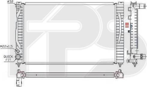 FPS FP 12 A403 - Radiateur, refroidissement du moteur cwaw.fr