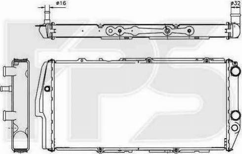 FPS FP 12 A415 - Radiateur, refroidissement du moteur cwaw.fr