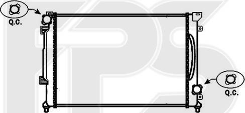 FPS FP 12 A422 - Radiateur, refroidissement du moteur cwaw.fr