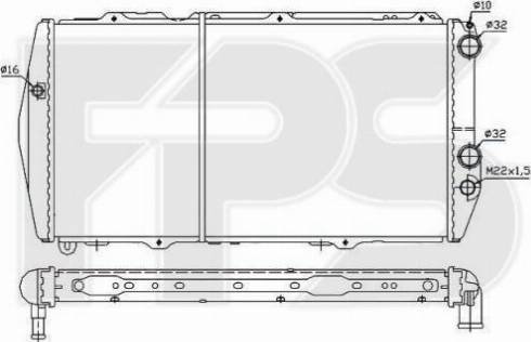 FPS FP 12 A848 - Radiateur, refroidissement du moteur cwaw.fr