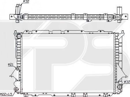 FPS FP 12 A760 - Radiateur, refroidissement du moteur cwaw.fr