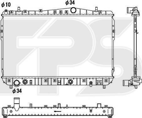 FPS FP 17 A782 - Radiateur, refroidissement du moteur cwaw.fr