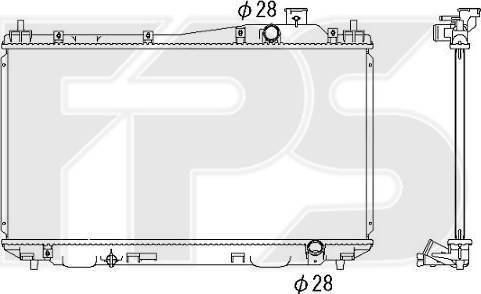 FPS FP 30 A590 - Radiateur, refroidissement du moteur cwaw.fr