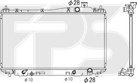 FPS FP 30 A591 - Radiateur, refroidissement du moteur cwaw.fr