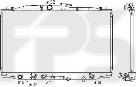 FPS FP 30 A593 - Radiateur, refroidissement du moteur cwaw.fr