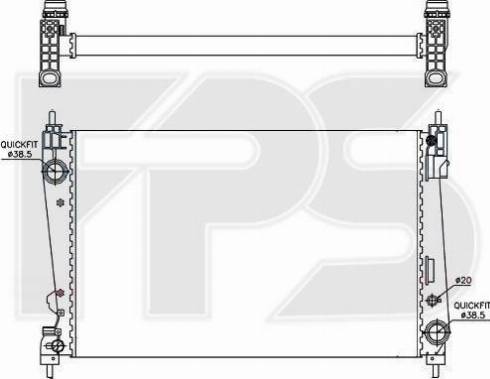 FPS FP 26 A307 - Radiateur, refroidissement du moteur cwaw.fr