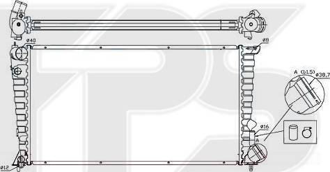 FPS FP 20 A64 - Radiateur, refroidissement du moteur cwaw.fr