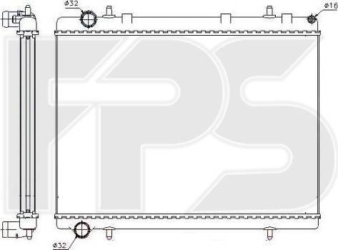 FPS FP 20 A1442 - Radiateur, refroidissement du moteur cwaw.fr