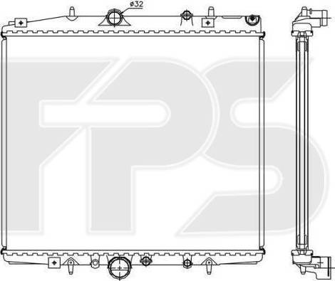 FPS FP 20 A310-X - Radiateur, refroidissement du moteur cwaw.fr