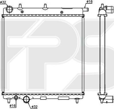 FPS FP 20 A74 - Radiateur, refroidissement du moteur cwaw.fr