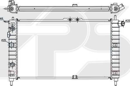 FPS FP 22 A774 - Radiateur, refroidissement du moteur cwaw.fr