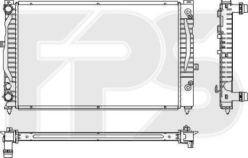 FPS FP 74 A424 - Radiateur, refroidissement du moteur cwaw.fr