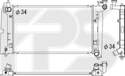 FPS FP 70 A547 - Radiateur, refroidissement du moteur cwaw.fr