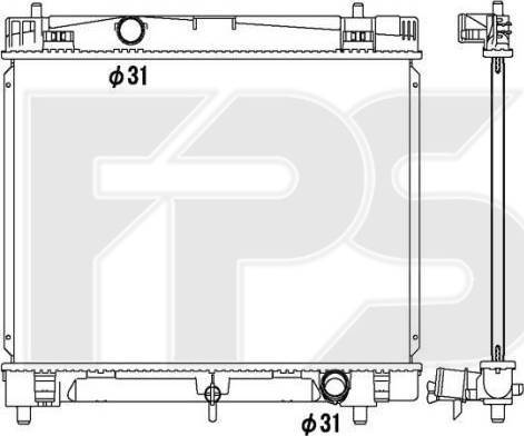 FPS FP 70 A1318 - Radiateur, refroidissement du moteur cwaw.fr