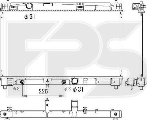 FPS FP 70 A1327 - Radiateur, refroidissement du moteur cwaw.fr