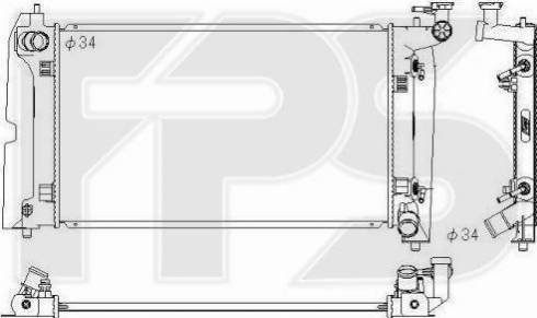 FPS FP 70 A1237 - Radiateur, refroidissement du moteur cwaw.fr