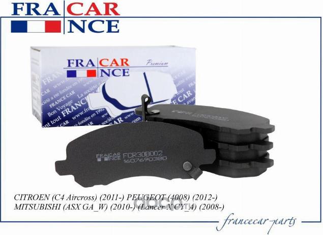 Francecar FCR30B002 - Kit de plaquettes de frein, frein à disque cwaw.fr