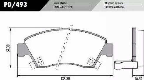 FRAS-LE PD/493 - Kit de plaquettes de frein, frein à disque cwaw.fr