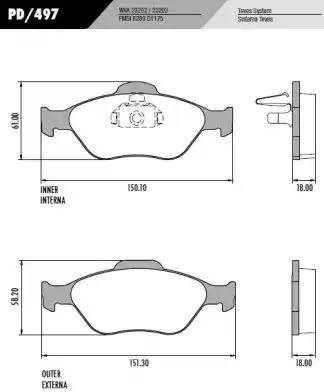 FRAS-LE PD/497 - Kit de plaquettes de frein, frein à disque cwaw.fr