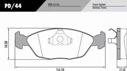 FRAS-LE PD44 - Kit de plaquettes de frein, frein à disque cwaw.fr