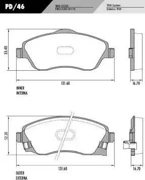 FRAS-LE PD46 - Kit de plaquettes de frein, frein à disque cwaw.fr