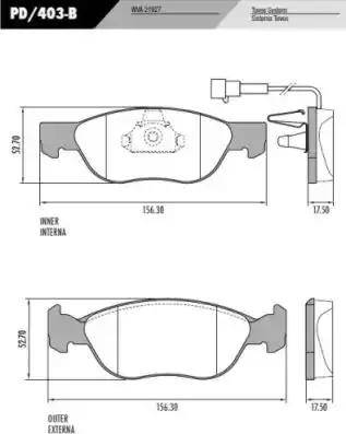 FRAS-LE PD403B - Kit de plaquettes de frein, frein à disque cwaw.fr