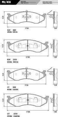 FRAS-LE PD418 - Kit de plaquettes de frein, frein à disque cwaw.fr