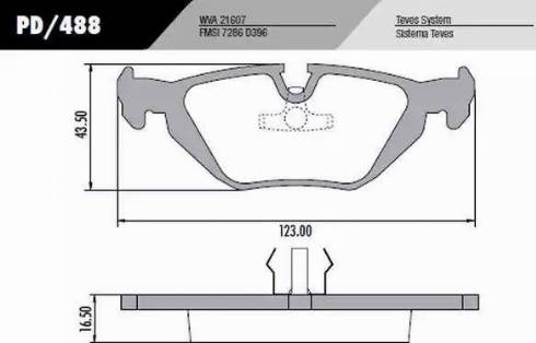 FRAS-LE PD488 - Kit de plaquettes de frein, frein à disque cwaw.fr