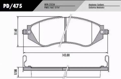 FRAS-LE PD/475 - Kit de plaquettes de frein, frein à disque cwaw.fr