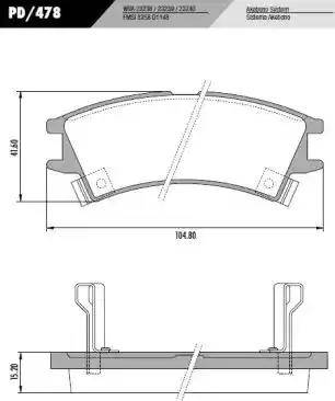 FRAS-LE PD/478 - Kit de plaquettes de frein, frein à disque cwaw.fr