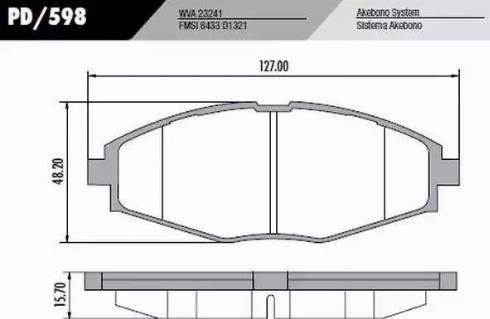 FRAS-LE PD/598 - Kit de plaquettes de frein, frein à disque cwaw.fr