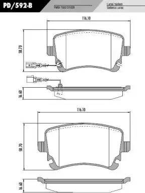 FRAS-LE PD/592-B - Kit de plaquettes de frein, frein à disque cwaw.fr