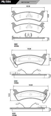 FRAS-LE PD/556 - Kit de plaquettes de frein, frein à disque cwaw.fr