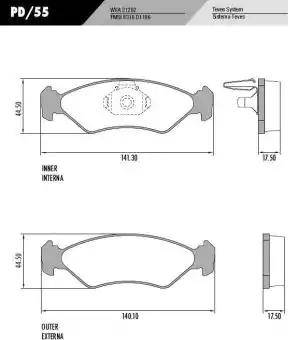 FRAS-LE PD/55 - Kit de plaquettes de frein, frein à disque cwaw.fr