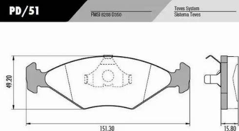 FRAS-LE PD51 - Kit de plaquettes de frein, frein à disque cwaw.fr