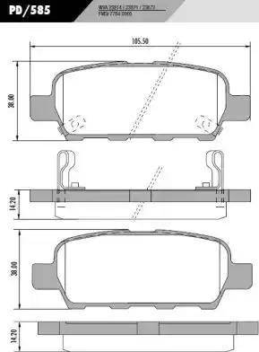 FRAS-LE PD/585 - Kit de plaquettes de frein, frein à disque cwaw.fr