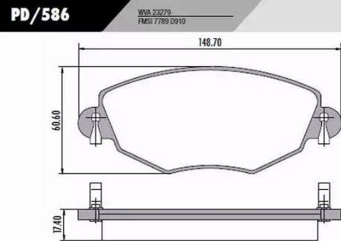 FRAS-LE PD/586 - Kit de plaquettes de frein, frein à disque cwaw.fr