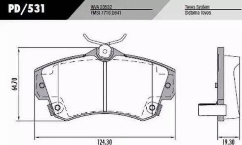 FRAS-LE PD/531 - Kit de plaquettes de frein, frein à disque cwaw.fr