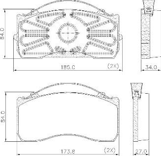 FRAS-LE PD/533-K020 _ CV Advan - Kit de plaquettes de frein, frein à disque cwaw.fr