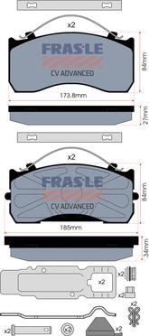 FRAS-LE PD/533-K020-CV - Kit de plaquettes de frein, frein à disque cwaw.fr